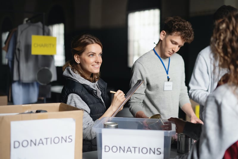 Group of people doing volunteer work