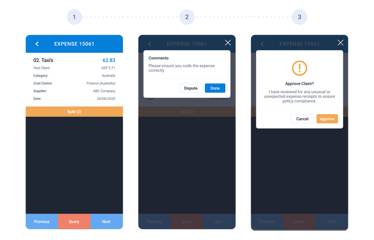 Approval workflow on ProSpend