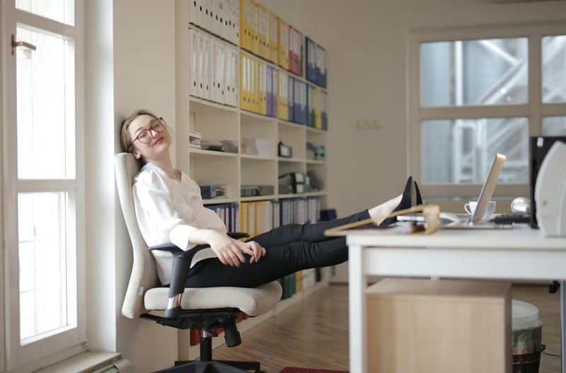 Finance employee sitting in an office, discovering debunked automation myths