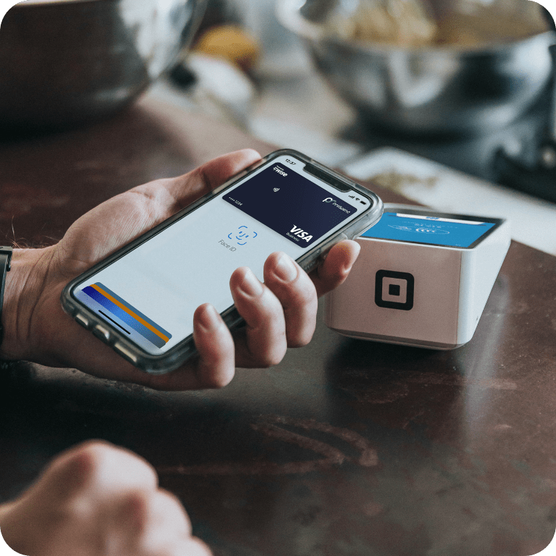 Virtual card on a mobile phone