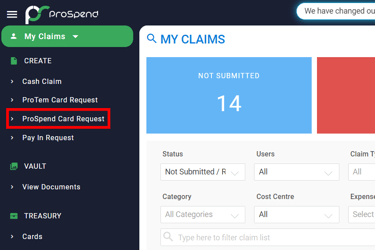 ProSpend Request 1 ProSpend Request 1